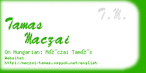 tamas maczai business card